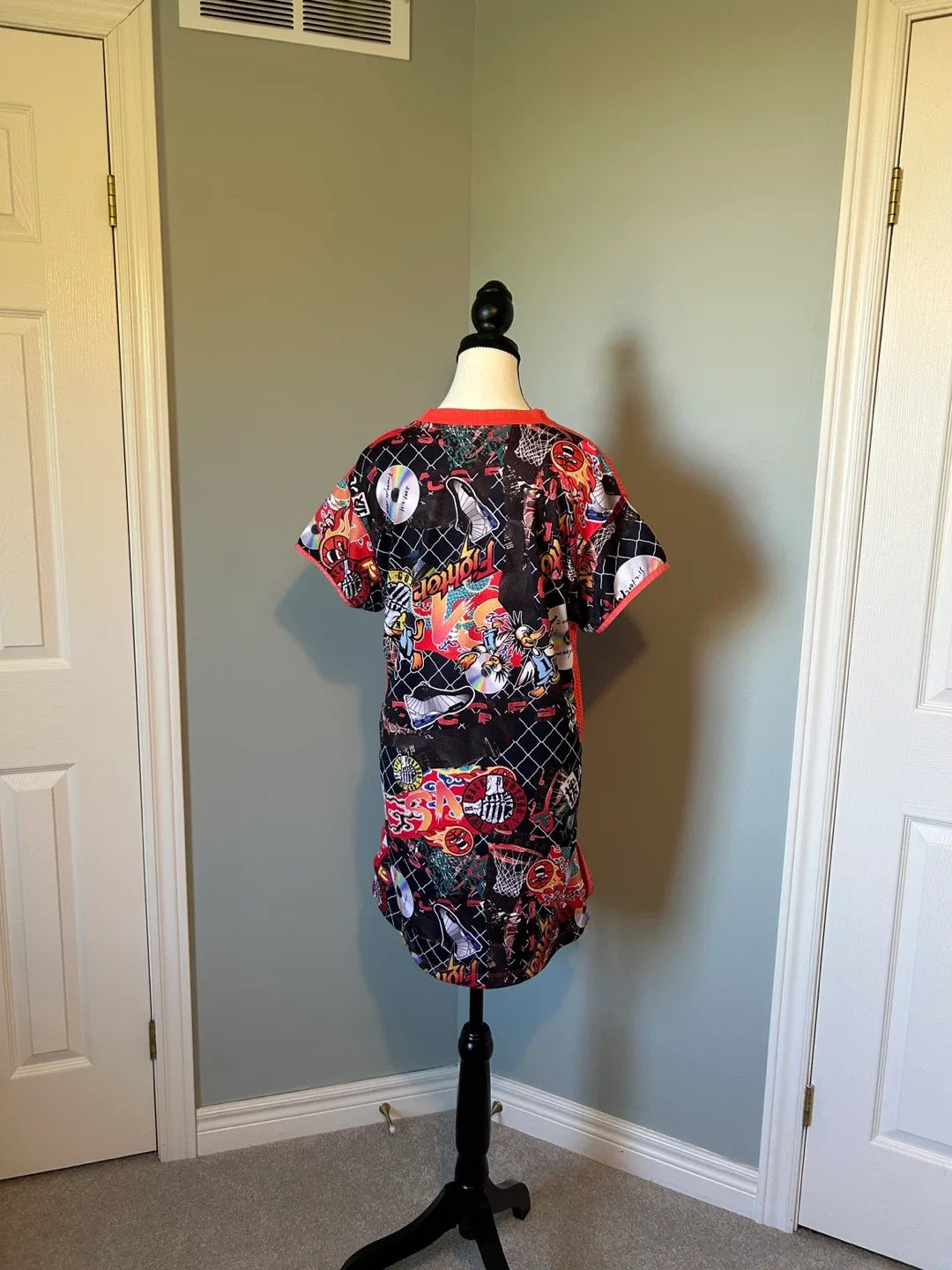 VINTAGE/RARE NIKE Graphic Mesh Jersey Dress - Streetwear XL 🔥 image indicator(2)