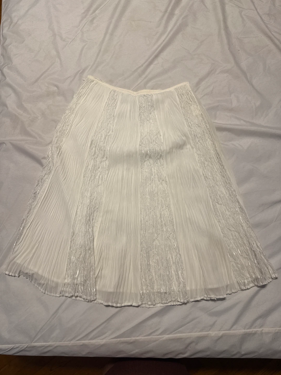 White Pleated Skirt