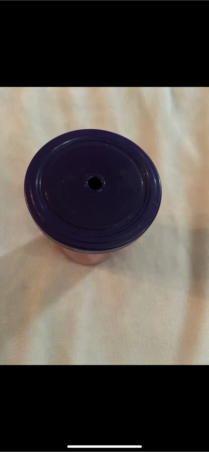 Pink Tumbler with Purple Lid