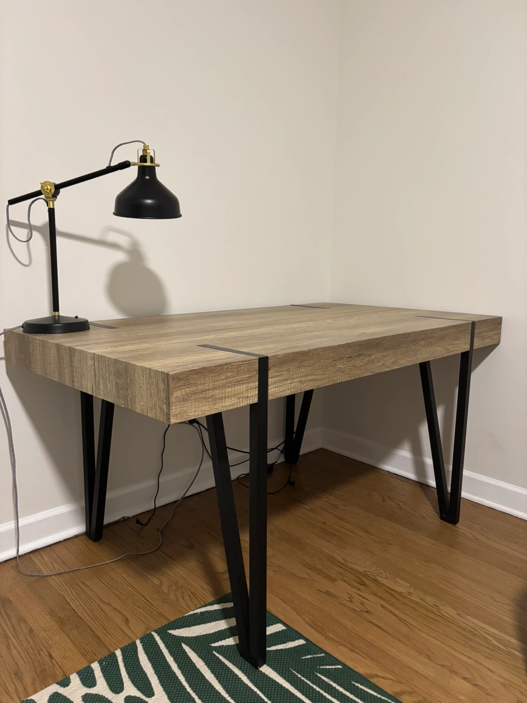 Wood and Metal Desk