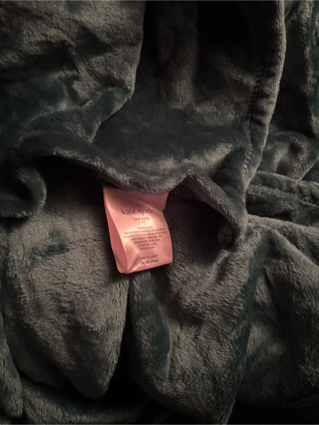 NWOT Kate Spade King Blanket - Teal