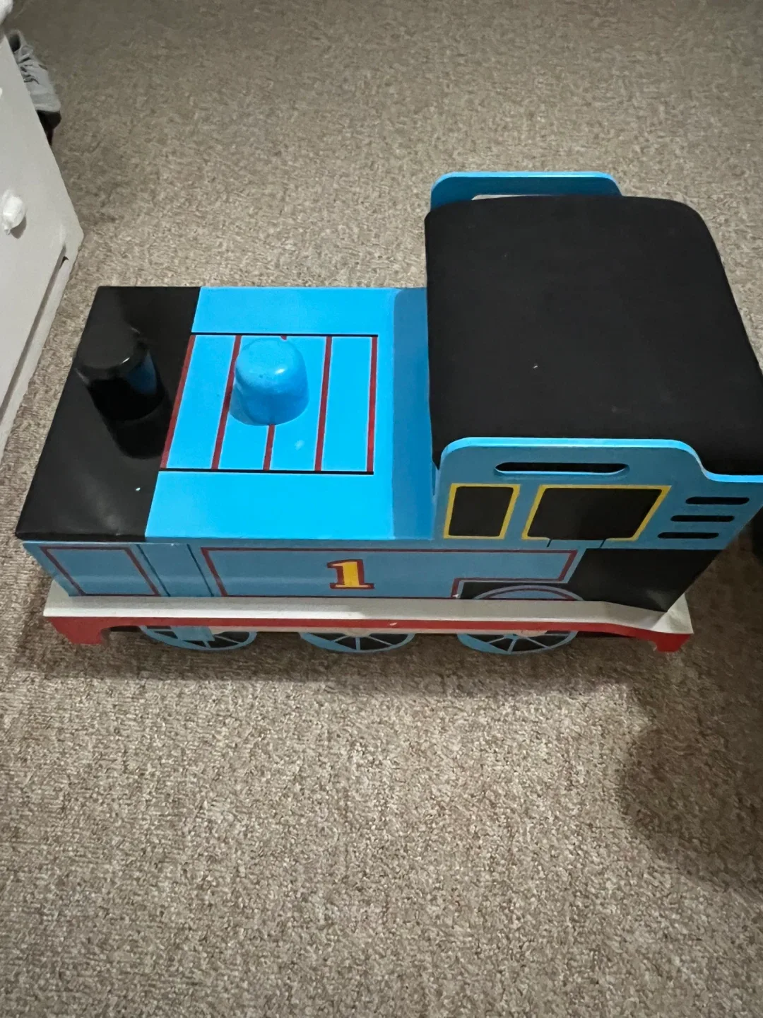 Wooden Thomas the Train Toy Box on Wheels image indicator(6)