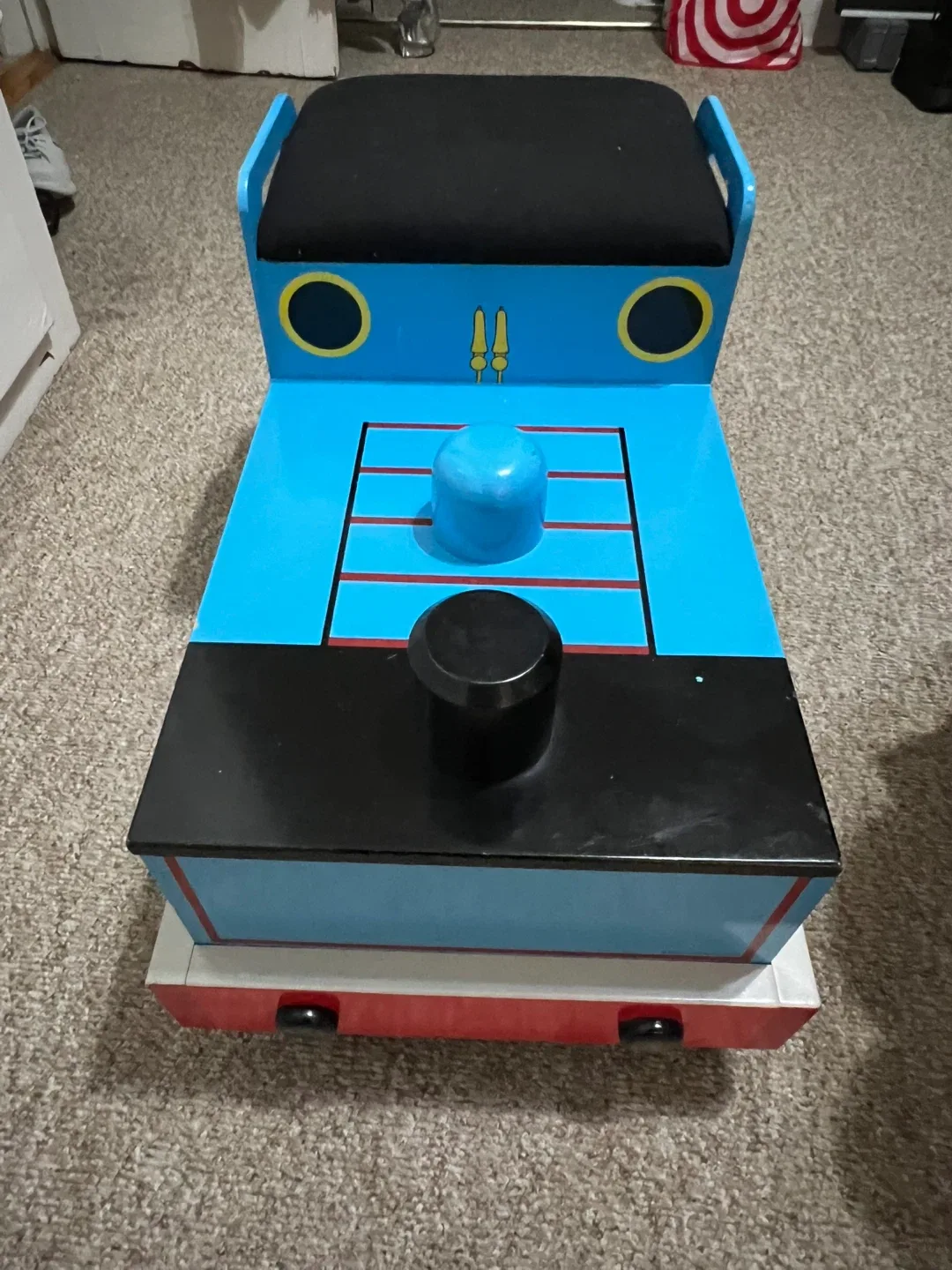 Wooden Thomas the Train Toy Box on Wheels image indicator(5)