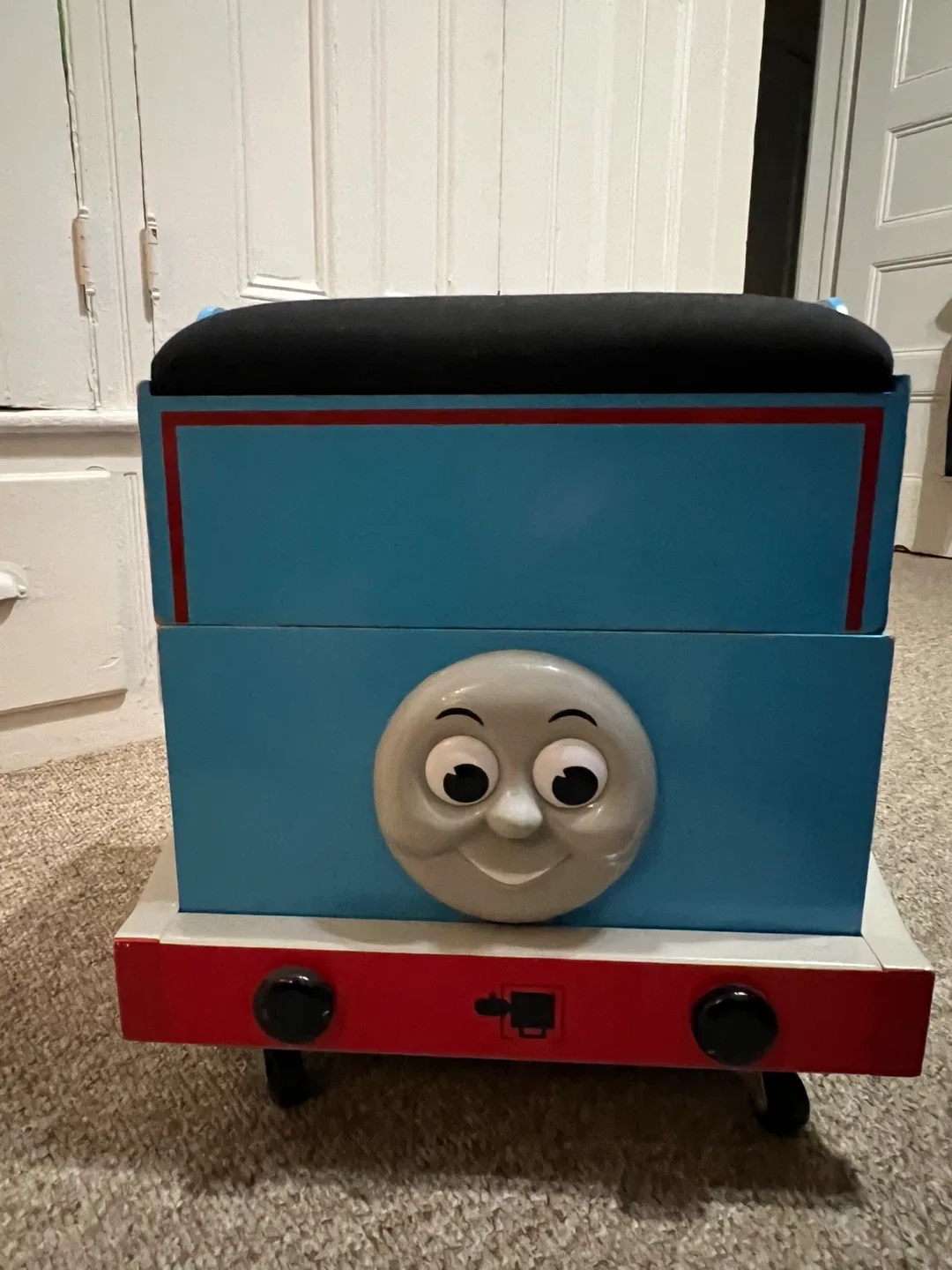 Wooden Thomas the Train Toy Box on Wheels image indicator(7)