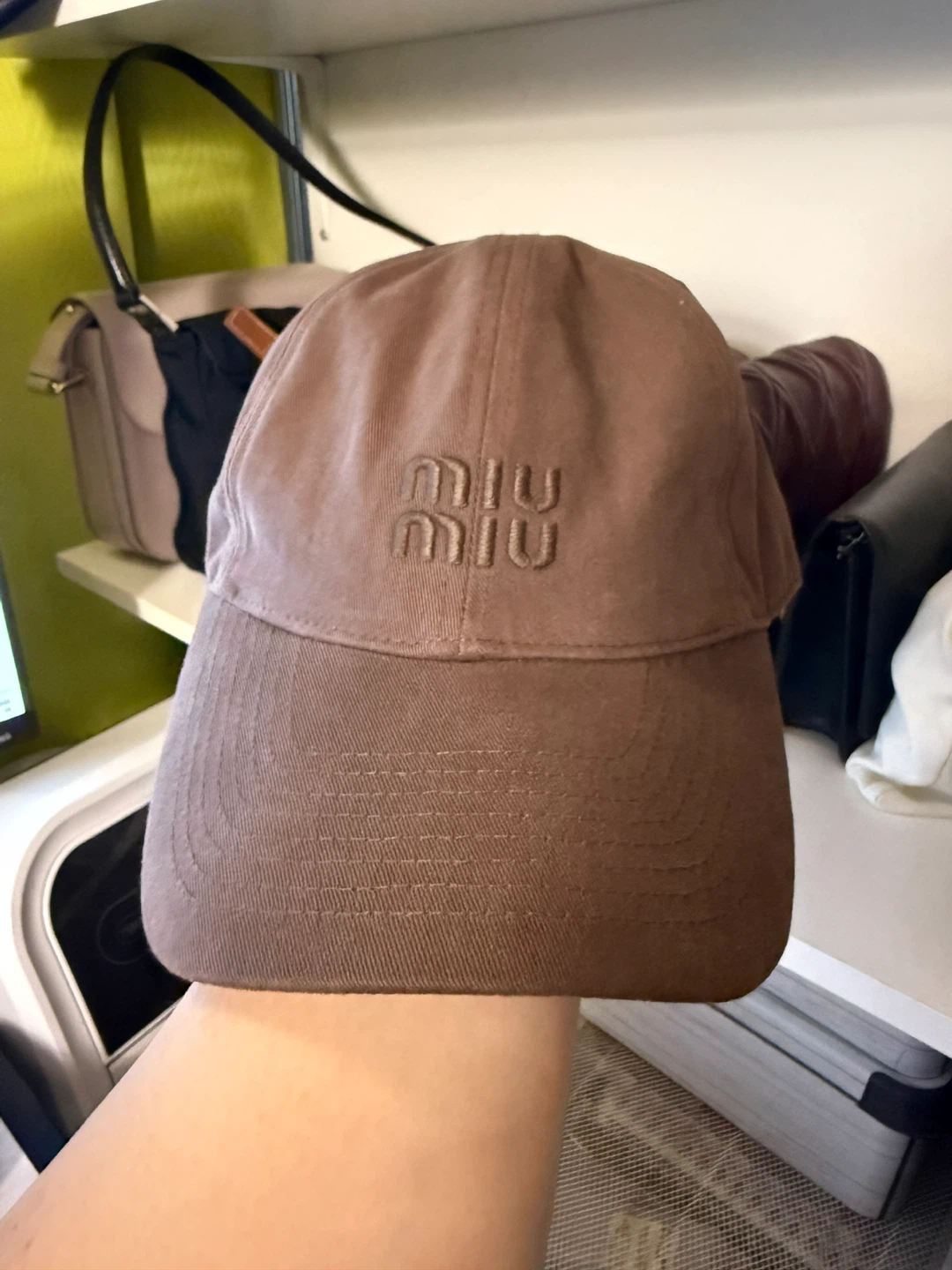 Miu Miu Brown Baseball Cap