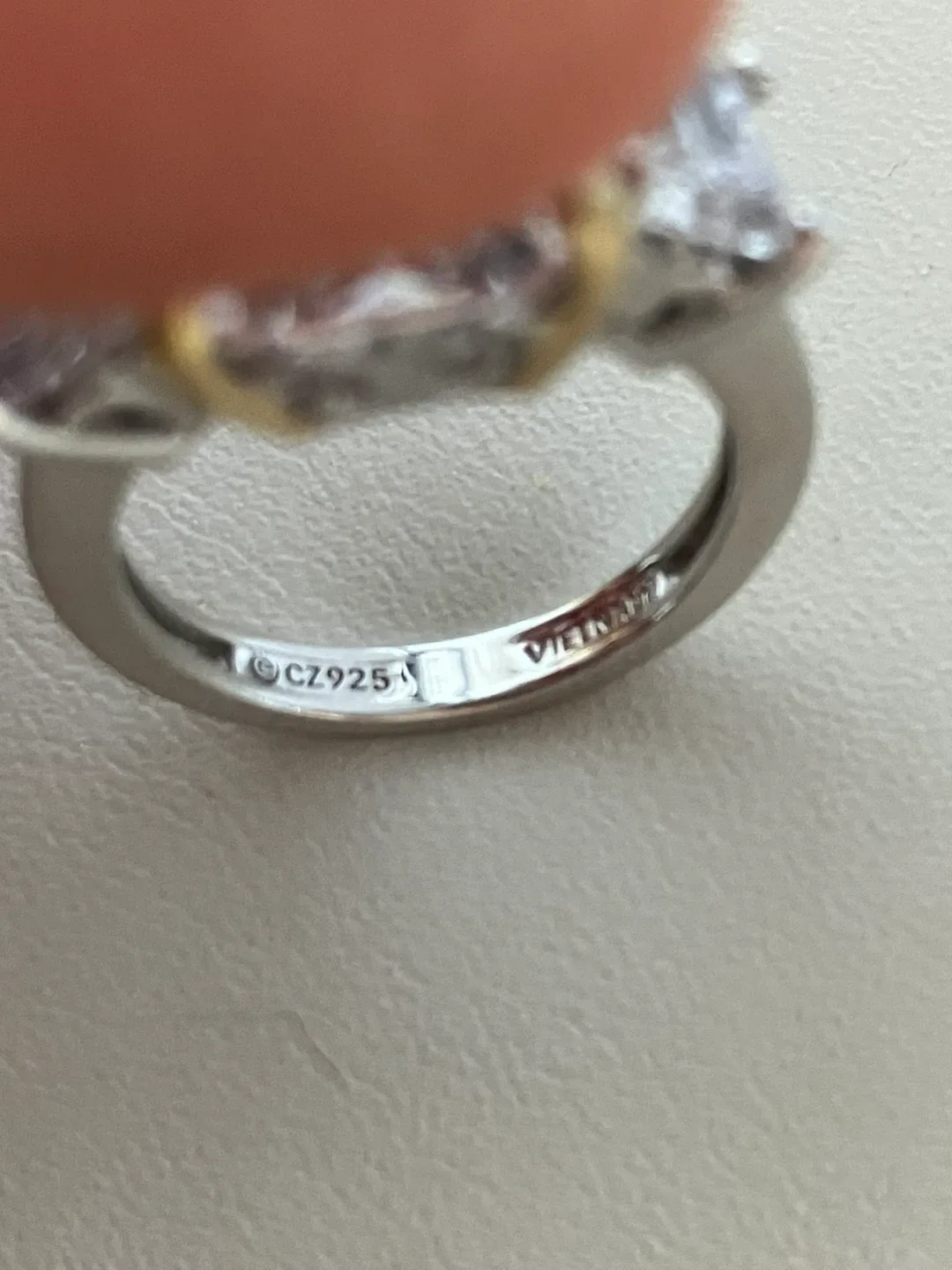 CZ 925 Sterling Silver Ring Size 6 image indicator(5)