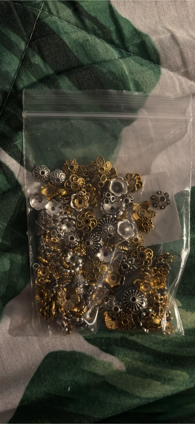 Bead spacers for jewelry making (silver and gold) - photo 2