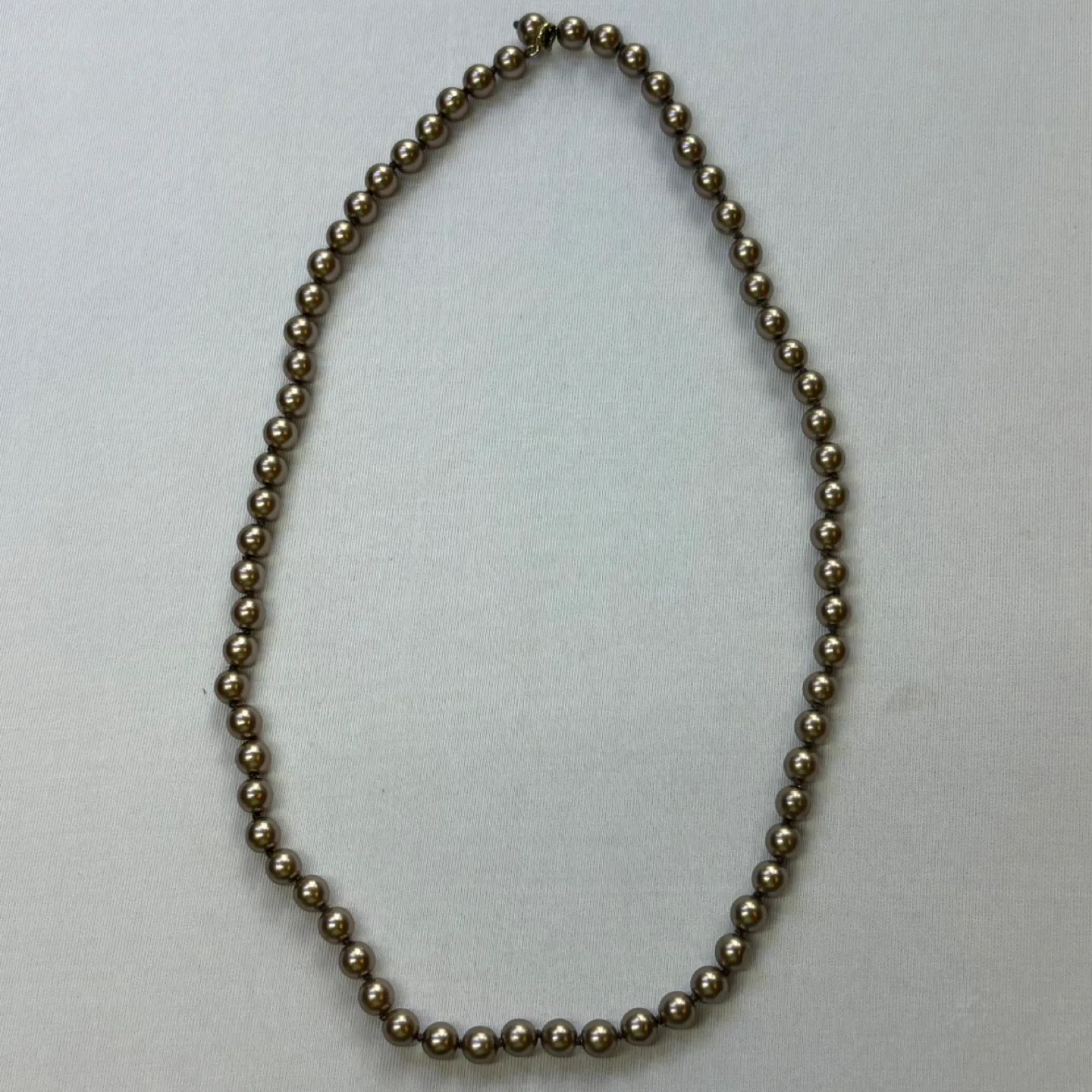 Bronze Metallic Beaded Pearl Strand Necklace image indicator(2)