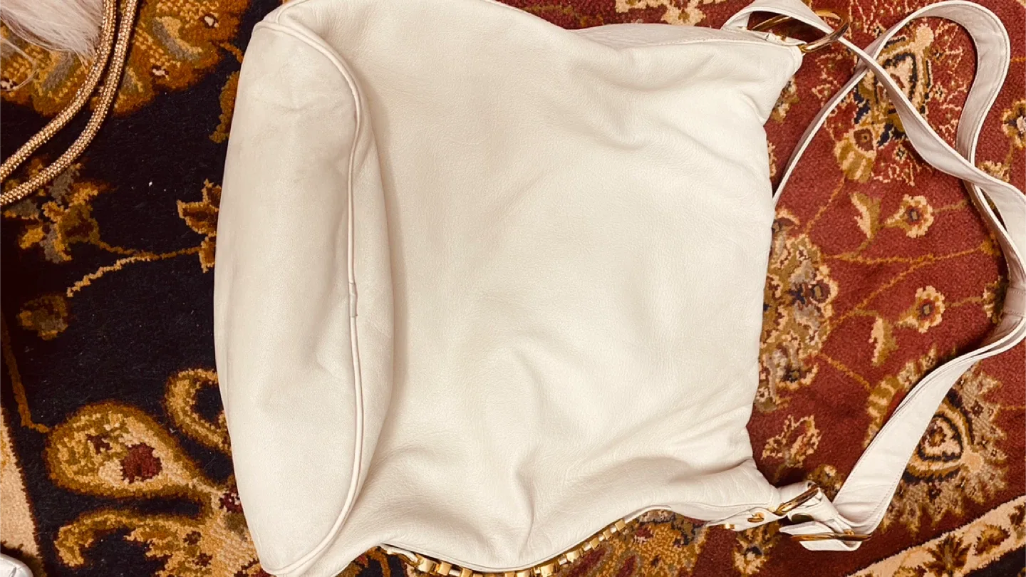 Moschino White Leather Shoulder Bag image indicator(2)