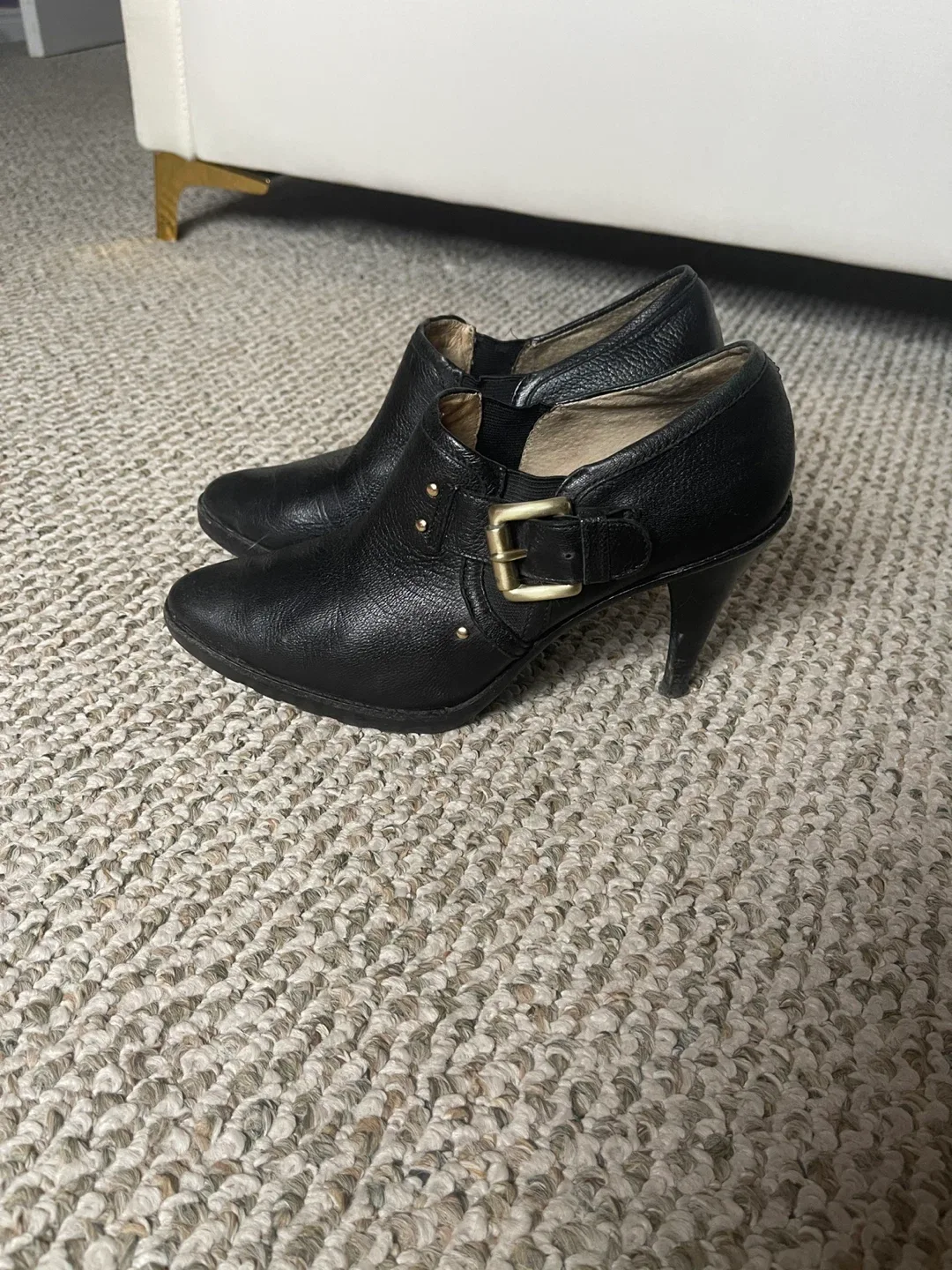 MICHAEL Michael Kors Black Leather Ankle Booties