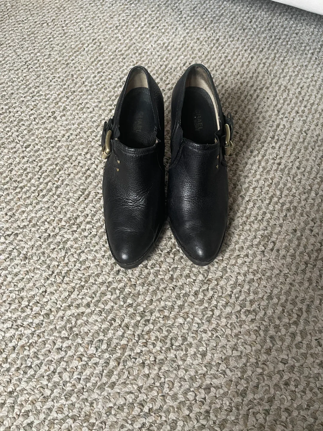 MICHAEL Michael Kors Black Leather Ankle Booties image indicator(2)