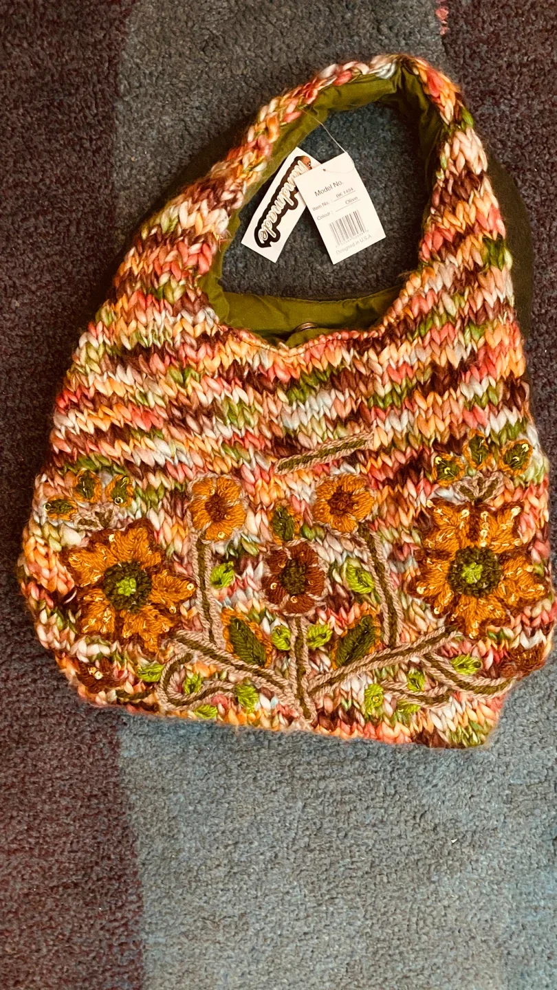 Nicole Lee Floral Crochet Hobo Bag