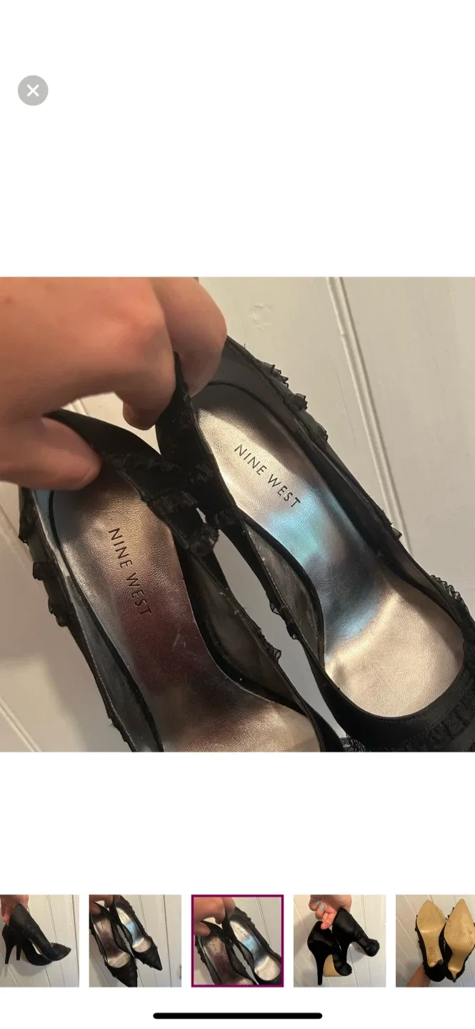 Nine West Black Heels, Size 8 image indicator(4)