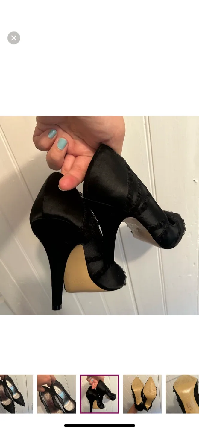 Nine West Black Heels, Size 8 image indicator(5)