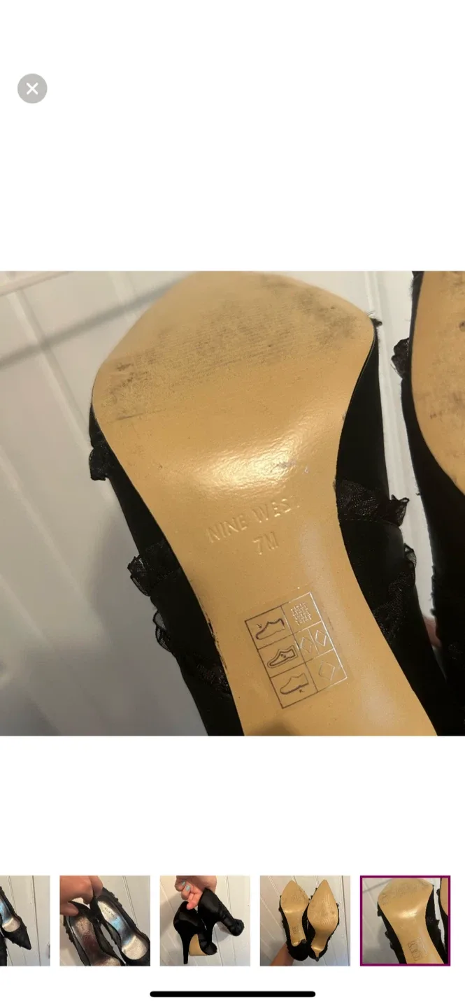 Nine West Black Heels, Size 8 image indicator(7)