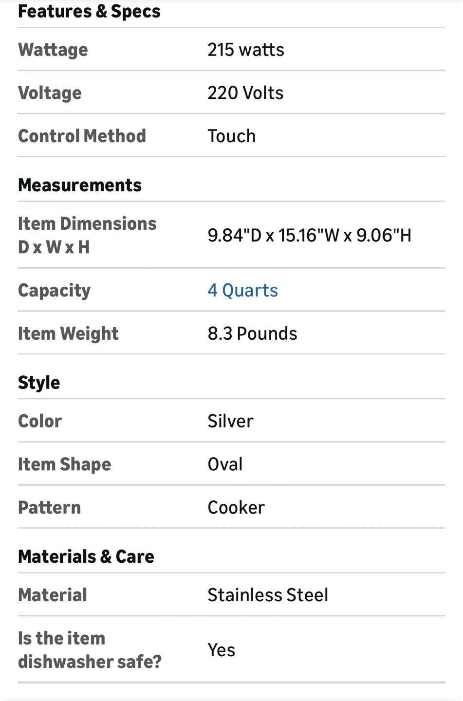 Hamilton Beach 4 Quart Slow Cooker - Silver - photo 3