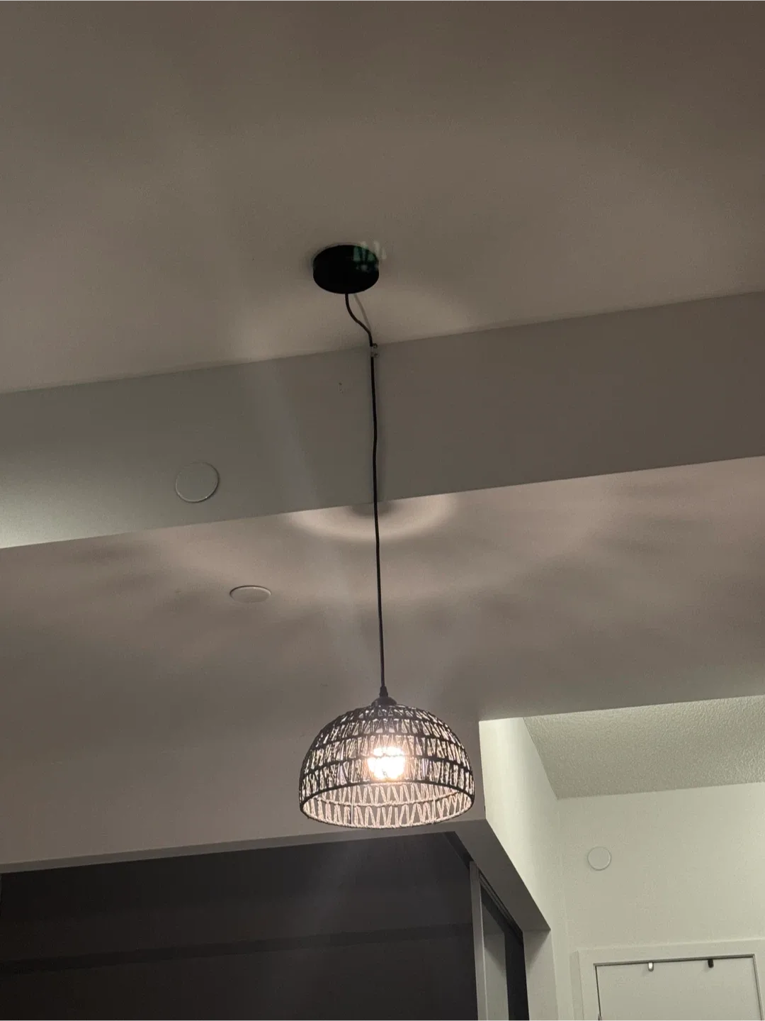 Woven Pendant Light - Great Condition!