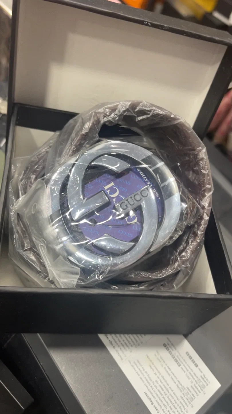 Gucci Leather Belt with Double G Buckle - New in Box! image indicator(3)