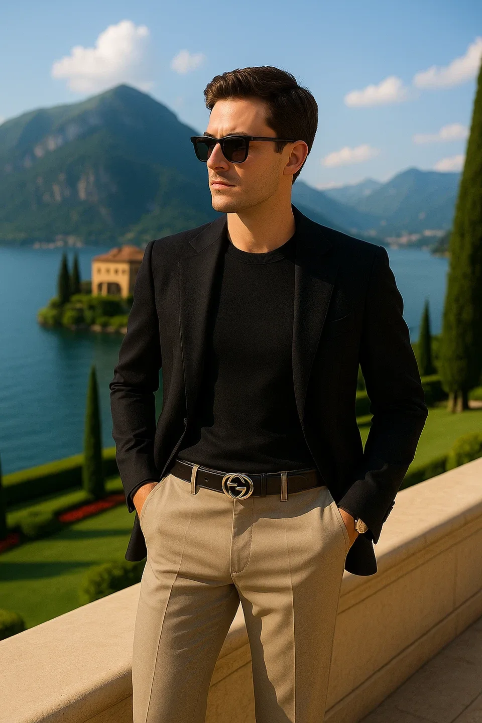 Gucci Leather Belt with Double G Buckle - New in Box!