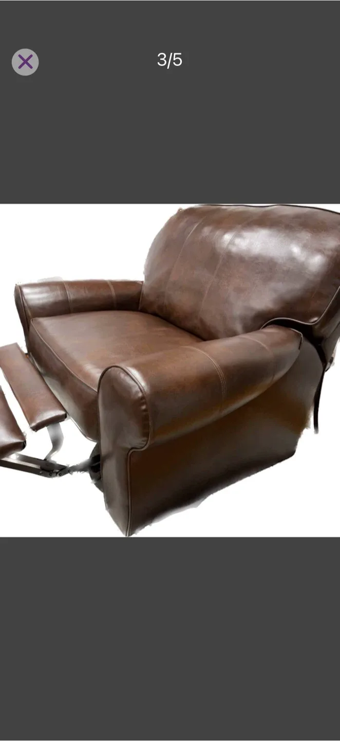 Brown Leather Recliner Chair image indicator(3)
