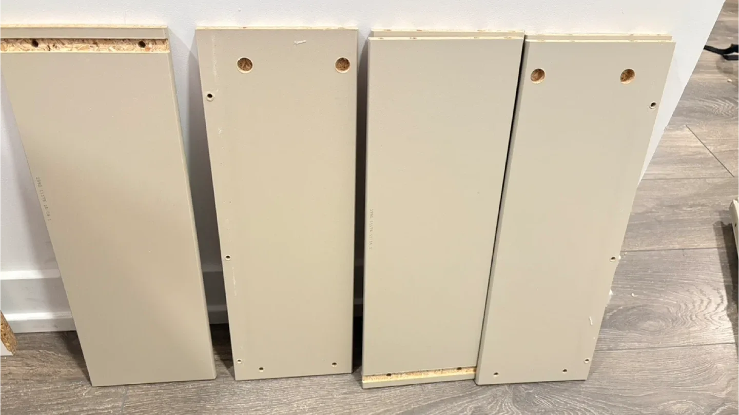 6 pieces Beige Furniture Shelves