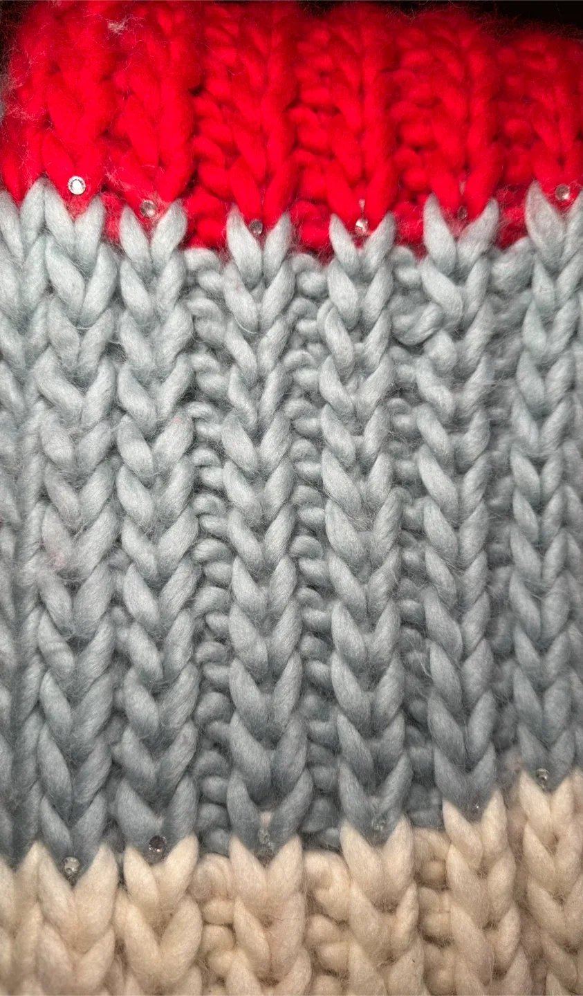 Handmade Scarf in Chicago Flag Colors — One of a Kind image indicator(5)