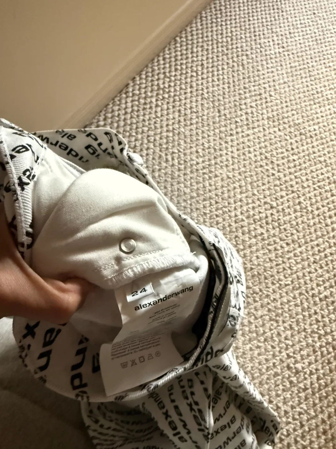 Alexander Wang All Over Logo Pants - Size 24 image indicator(3)