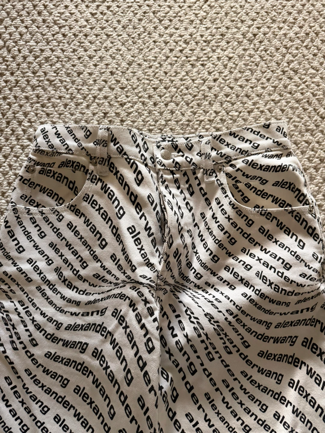 Alexander Wang All Over Logo Pants - Size 24 - photo 5
