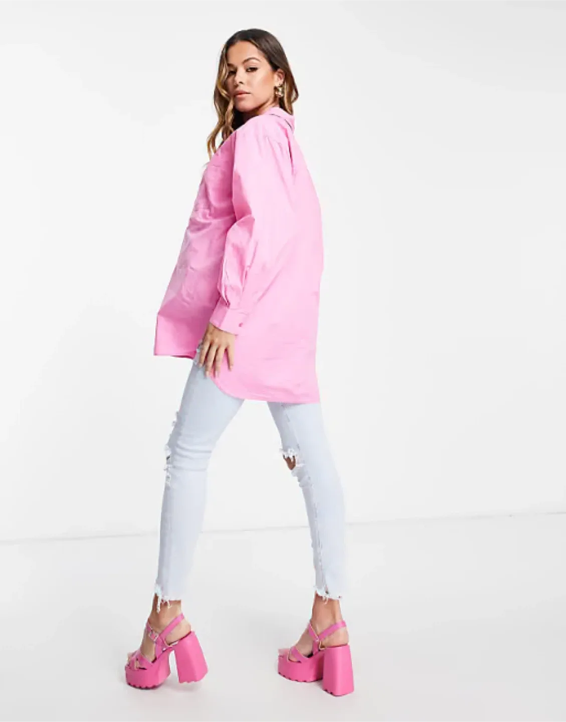 New Look Maternity Pink Shirt - Size 4 image indicator(2)