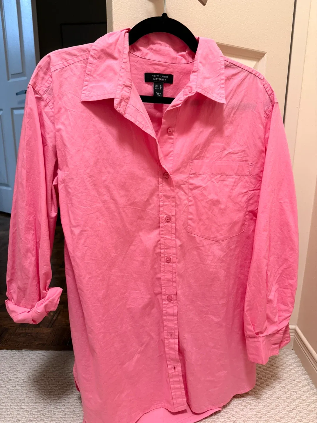 New Look Maternity Pink Shirt - Size 4 image indicator(5)
