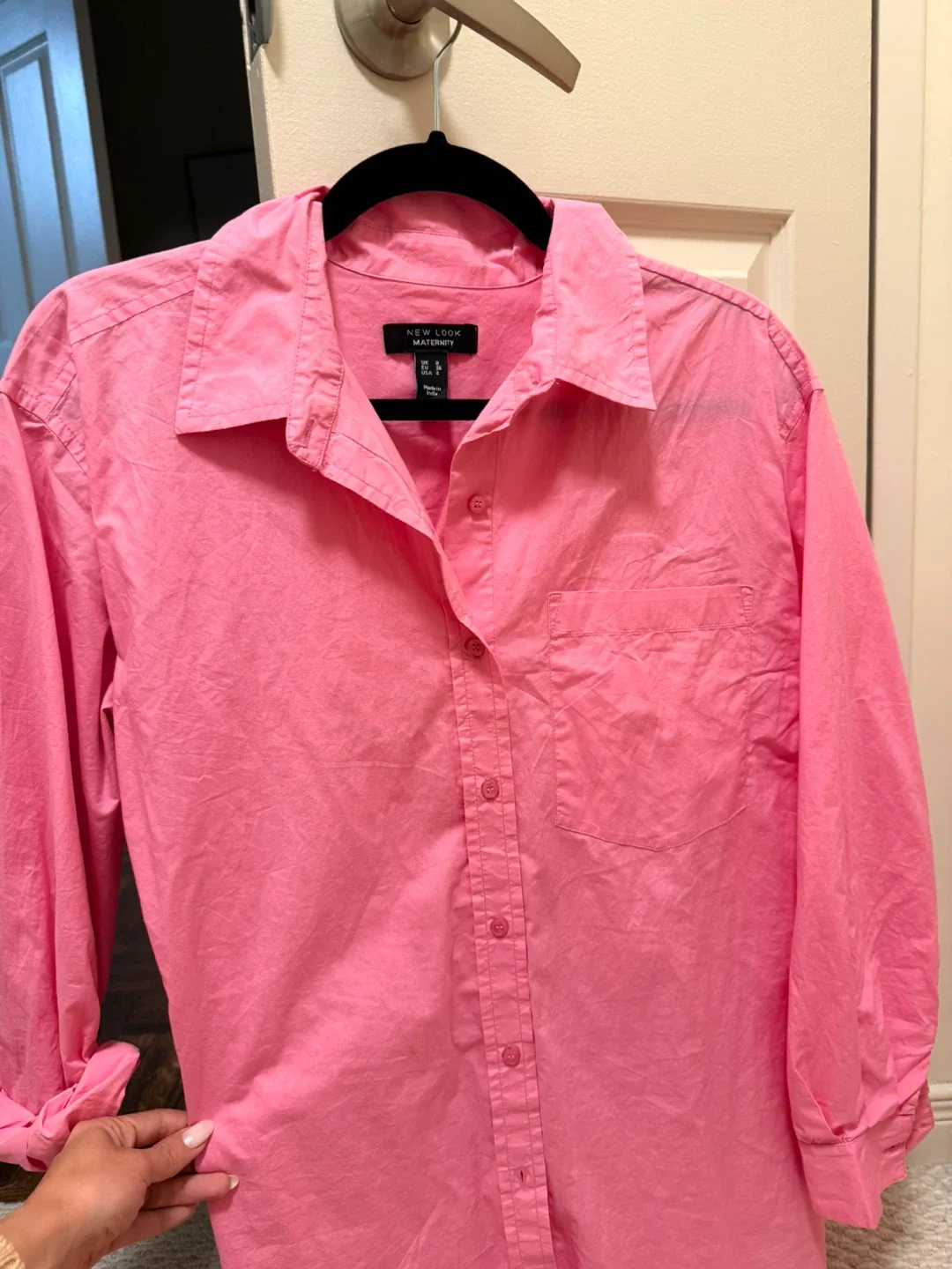 New Look Maternity Pink Shirt - Size 4 image indicator(4)