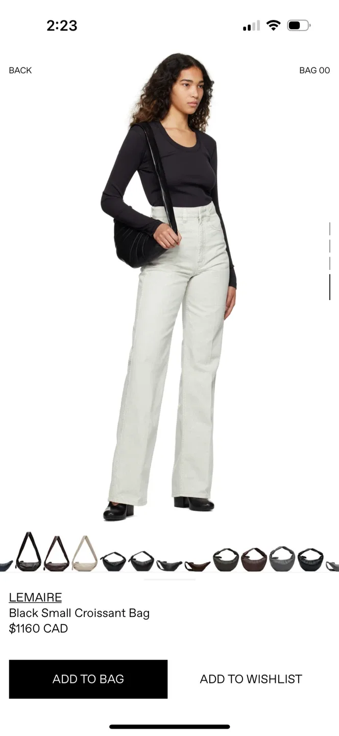 Lemaire Croissant Bag Brown Lambskin image indicator(6)