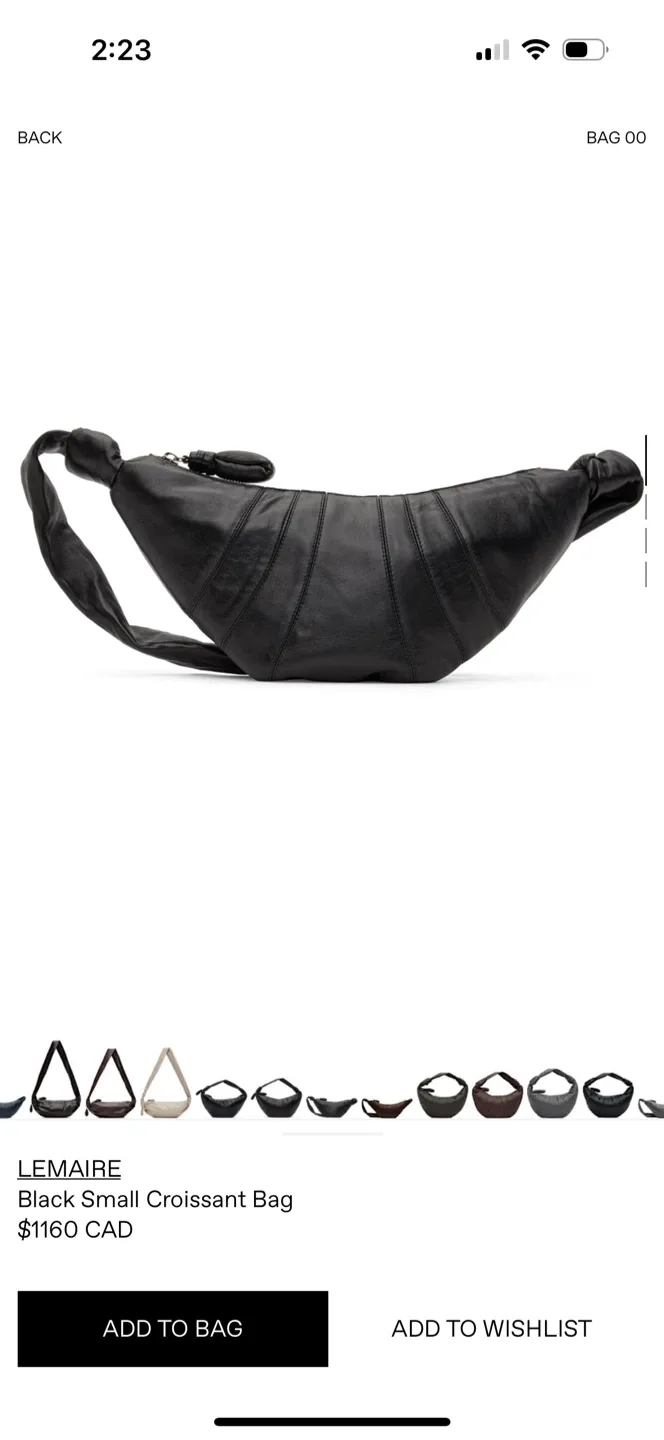 Lemaire Croissant Bag Brown Lambskin image indicator(7)