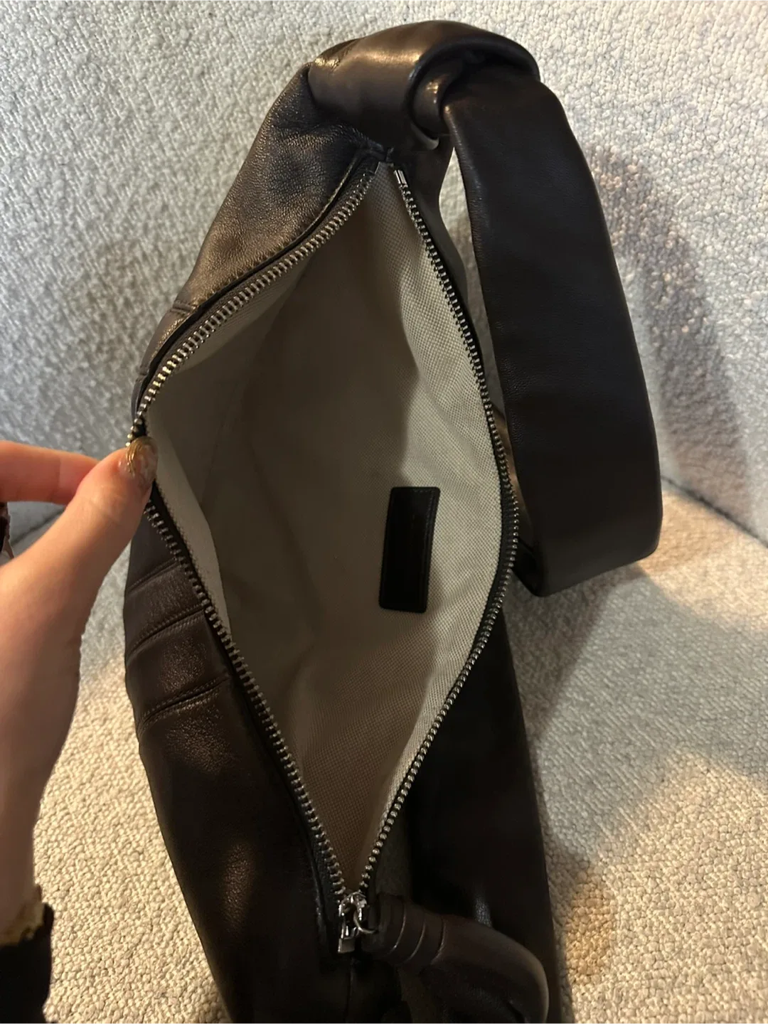 Lemaire Croissant Bag Brown Lambskin image indicator(4)