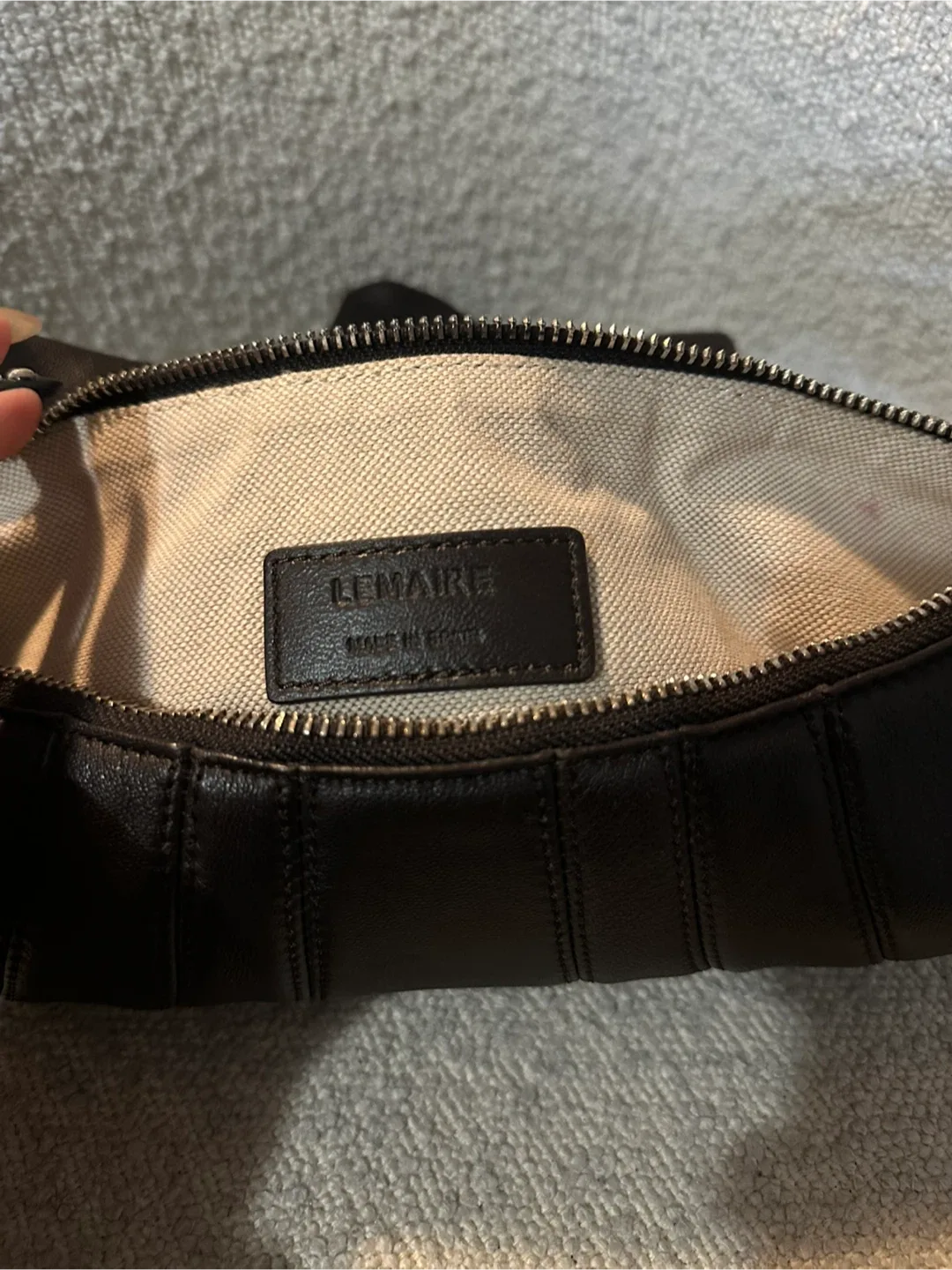 Lemaire Croissant Bag Brown Lambskin image indicator(3)