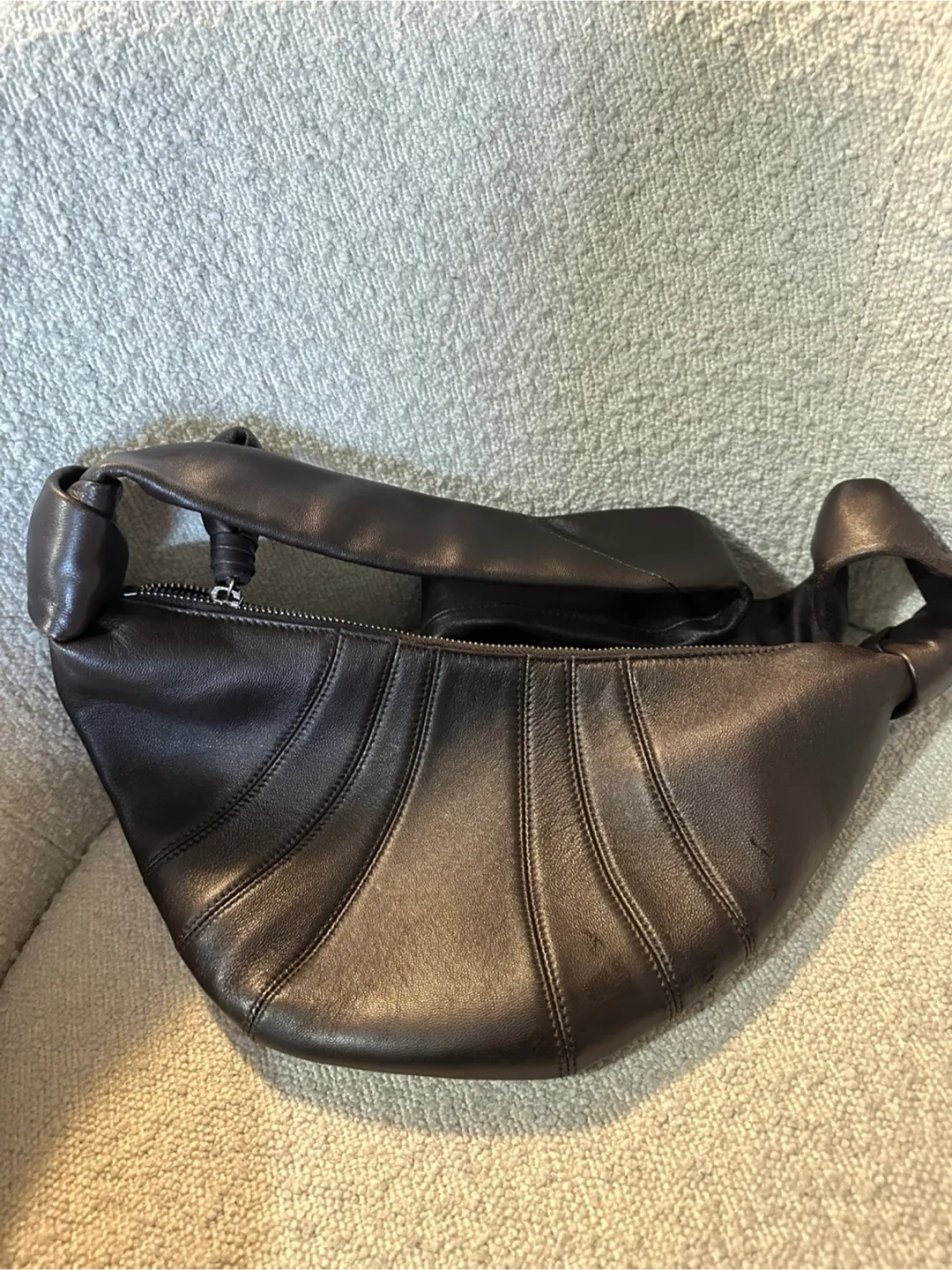 Lemaire Croissant Bag Brown Lambskin