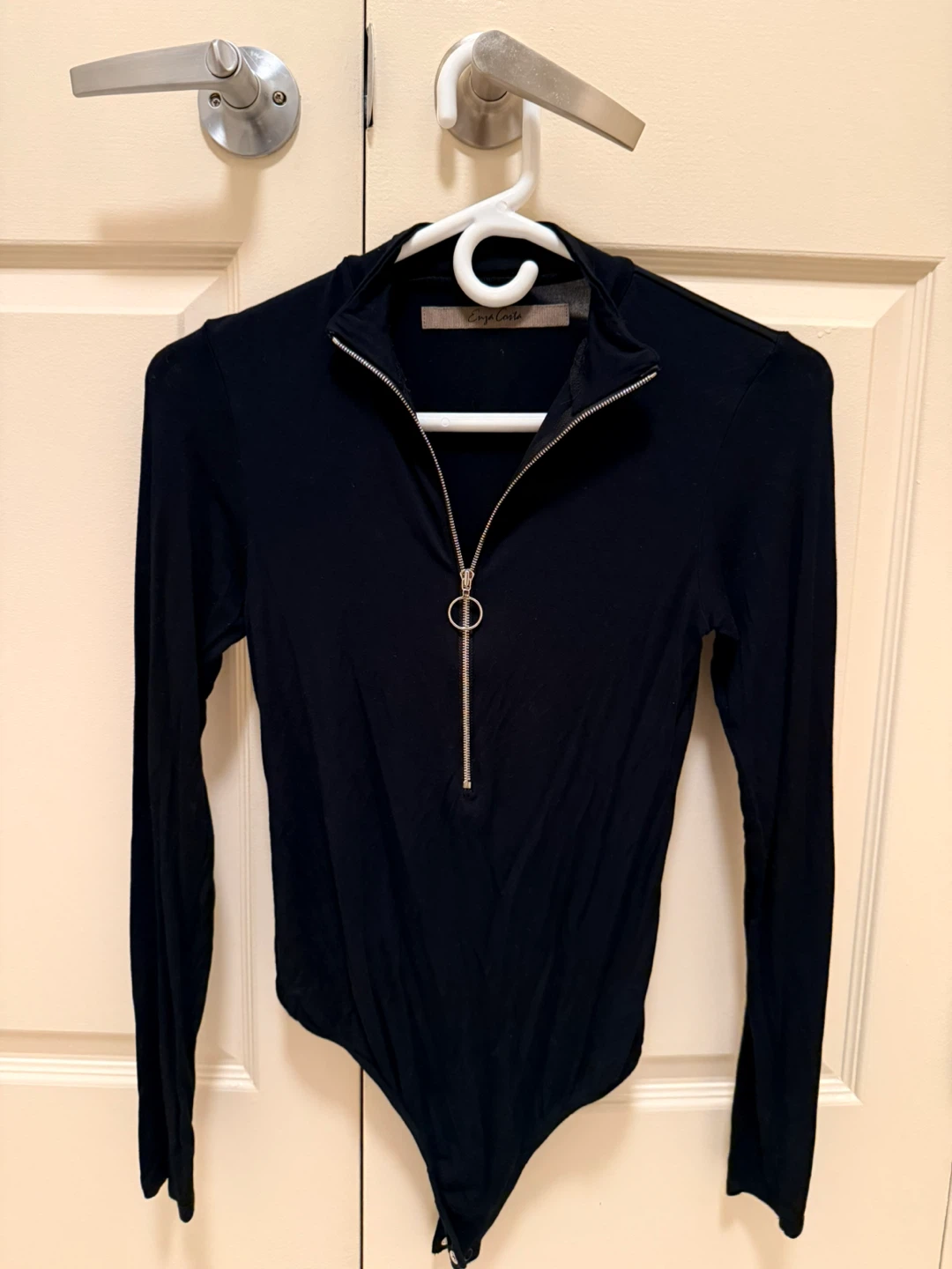 Enza Costa Black Bodysuit - Size Small - photo 2