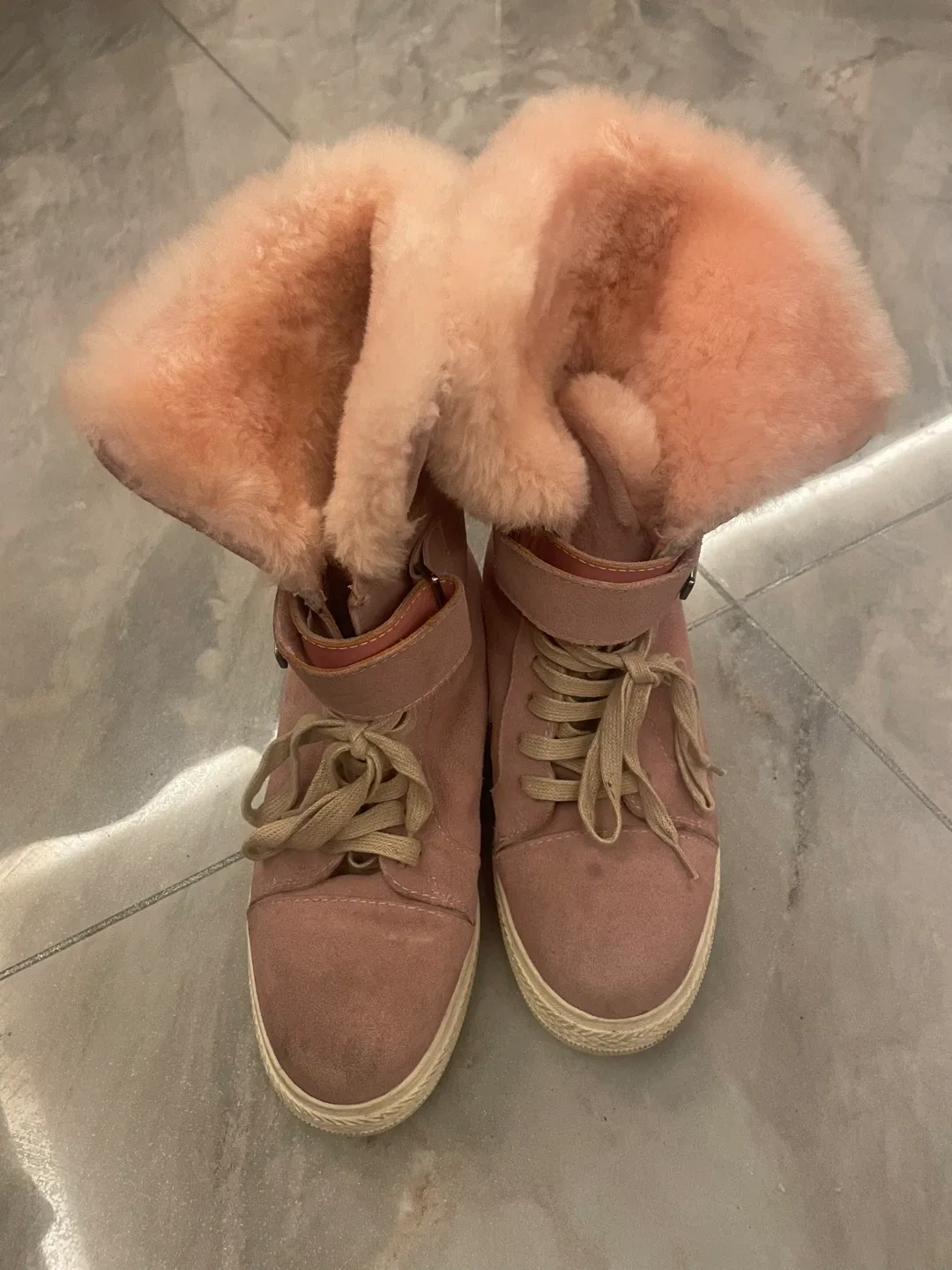 UGG Australia Pink Furry Boots