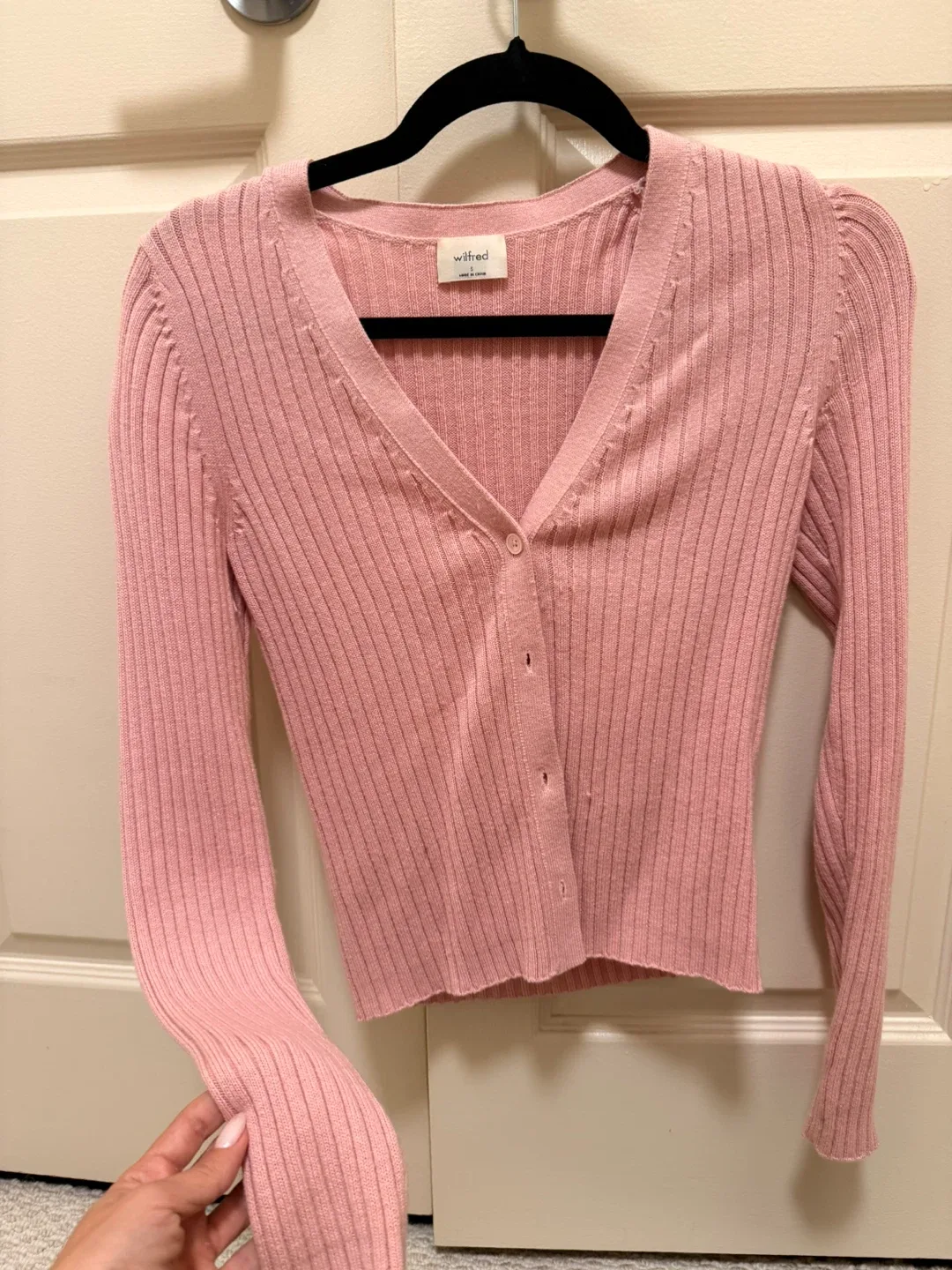 Wilfred Soft Pink Cardigan - Size S