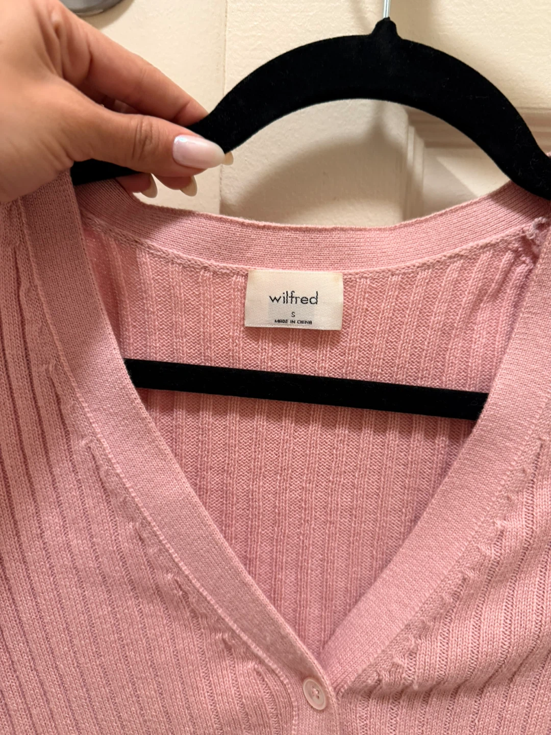 Wilfred Soft Pink Cardigan - Size S - photo 3