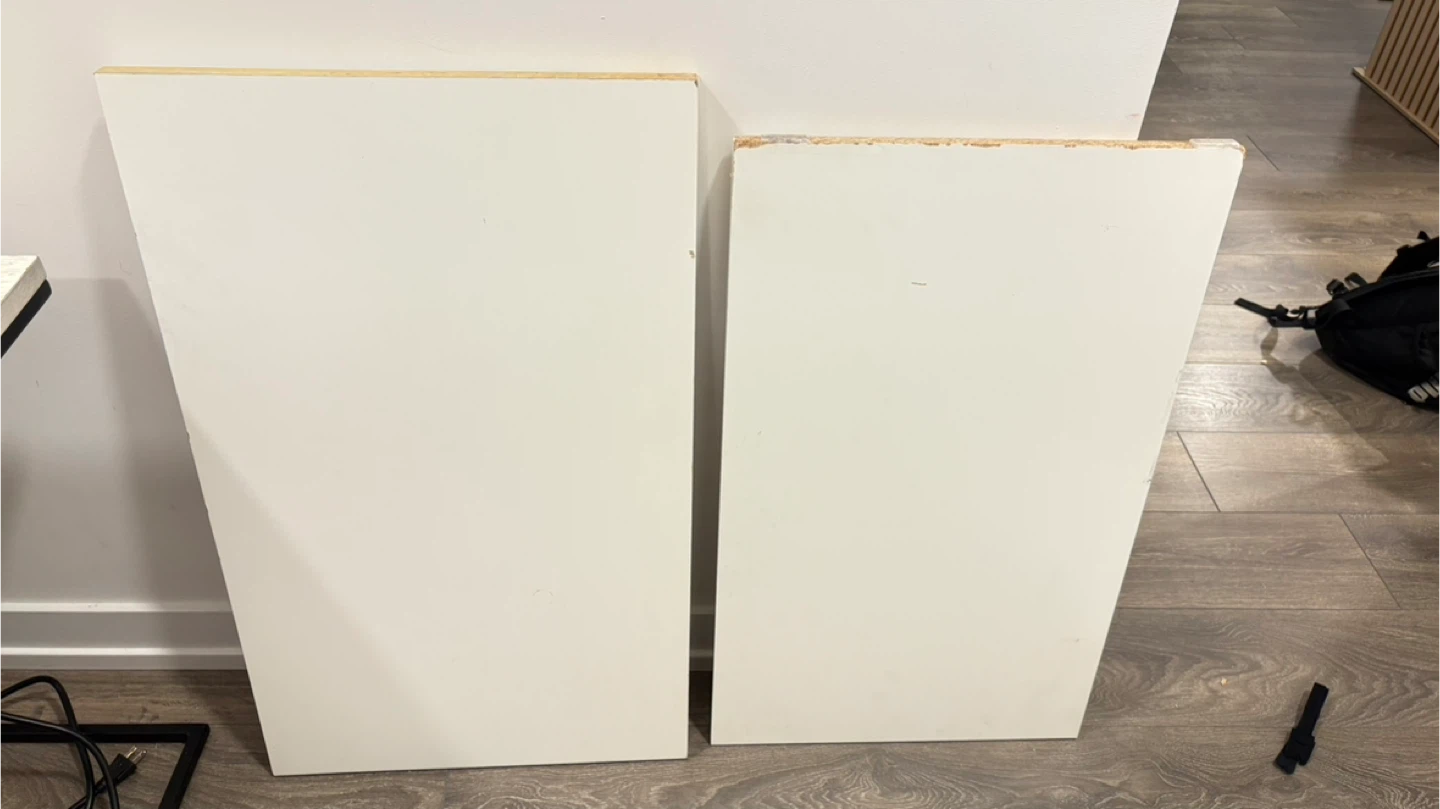 Three White wooden board - photo 5