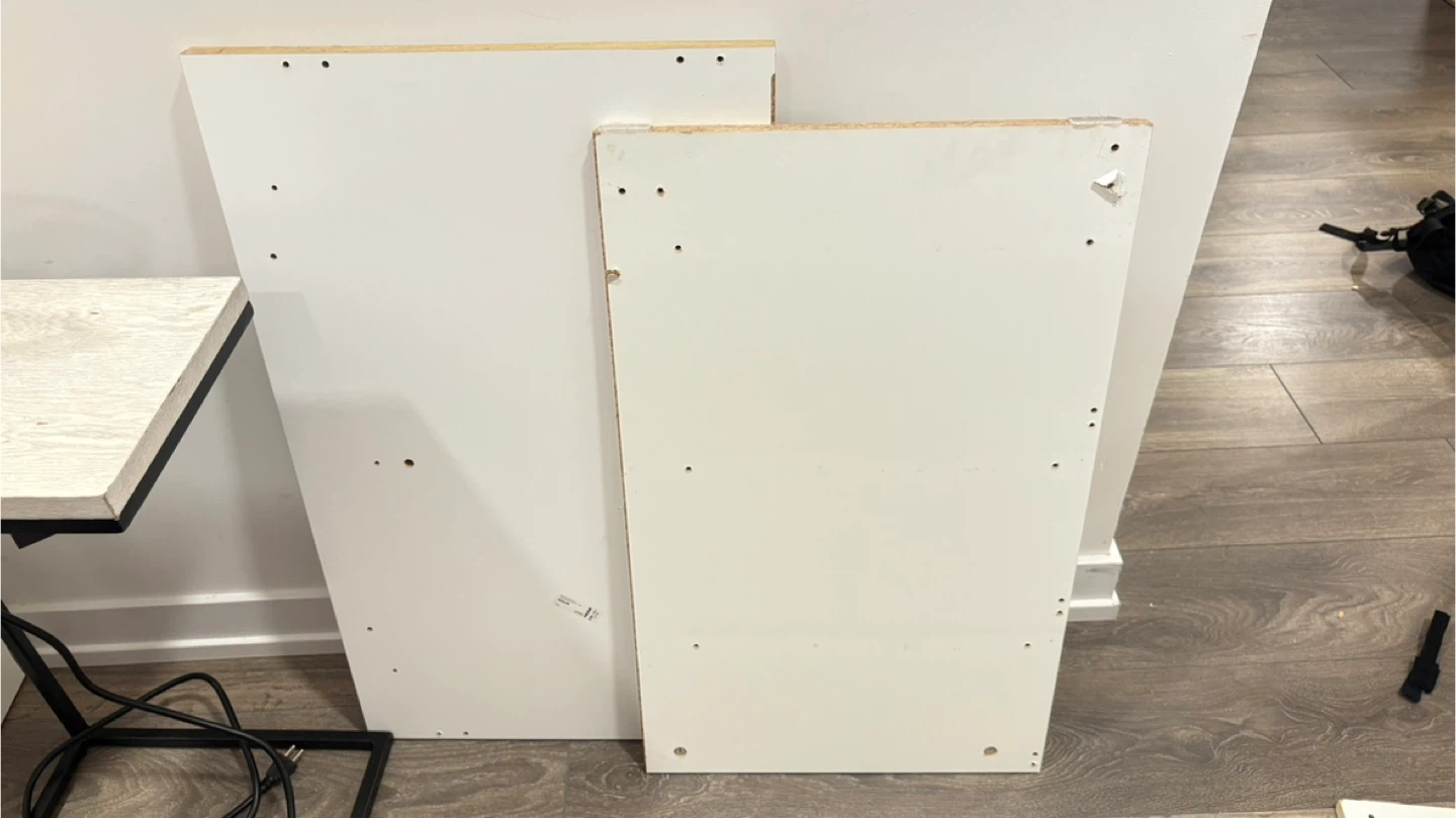 Three White wooden board - photo 4