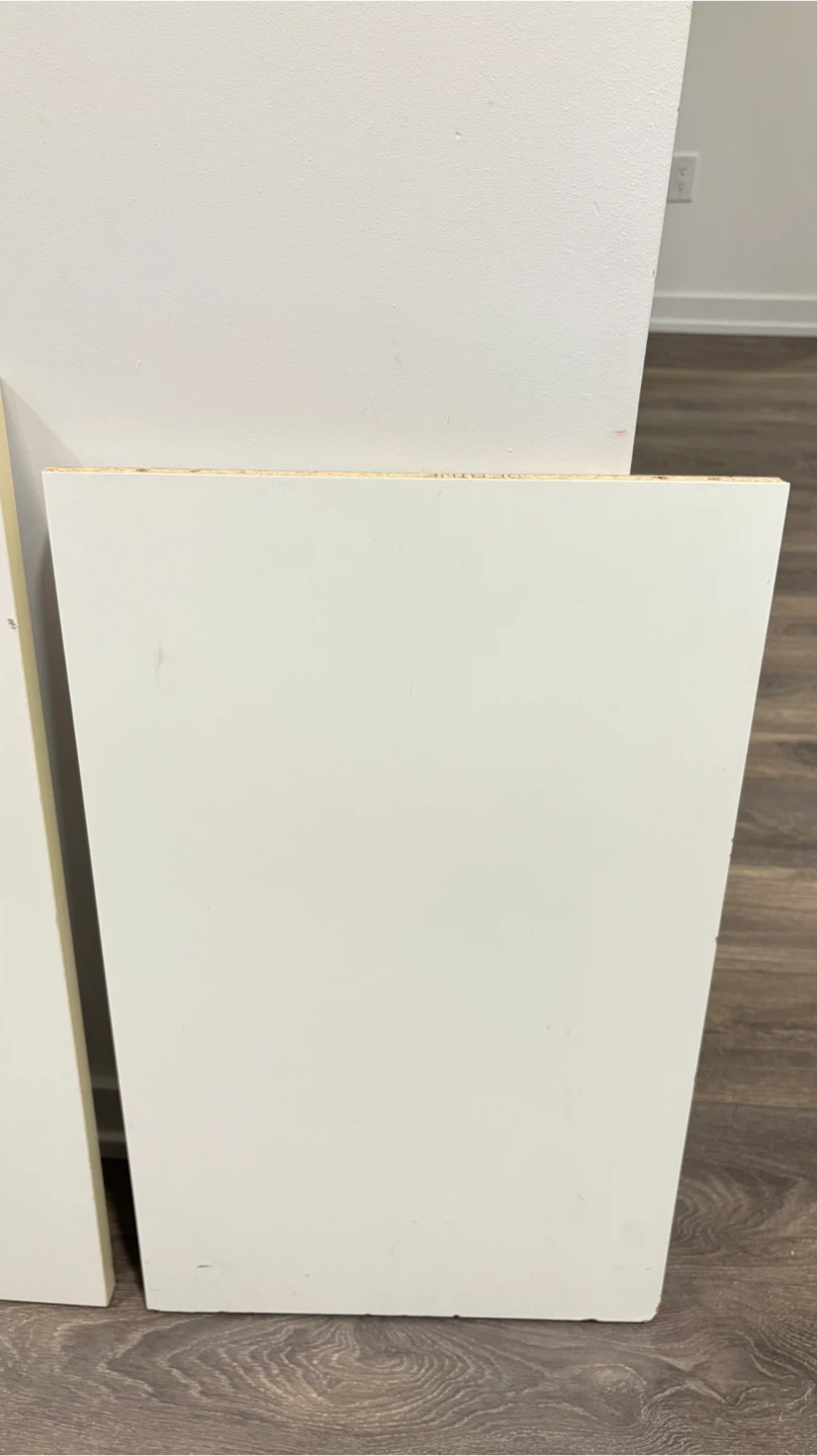 Three White wooden board - photo 2