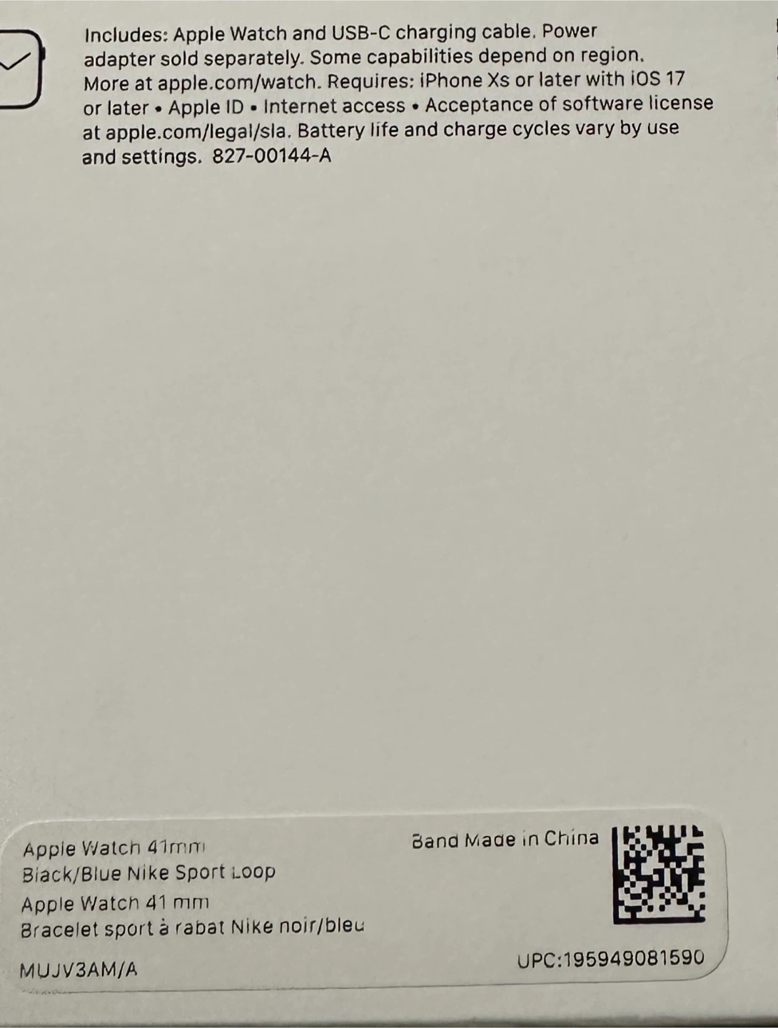 Apple Watch 40mm Black/Blue Nike Sport Loop - New - photo 3
