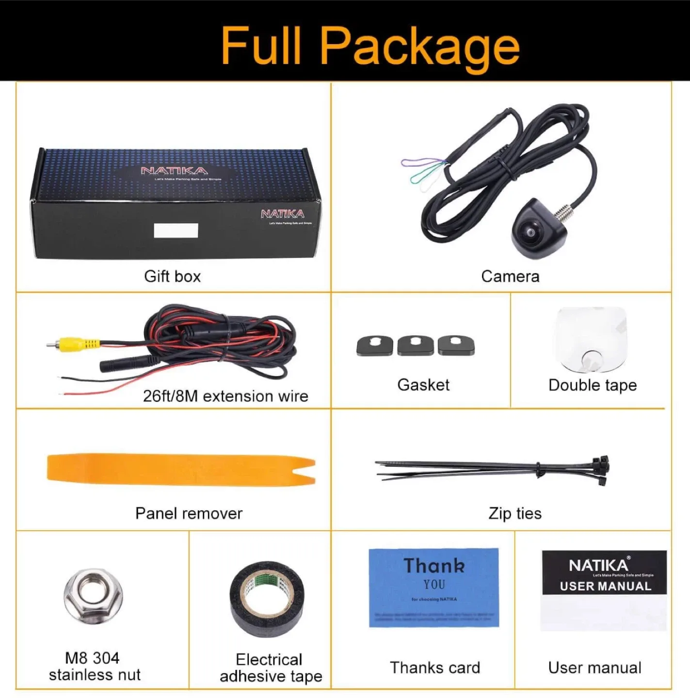 NATIKA Backup Camera - Full Package!