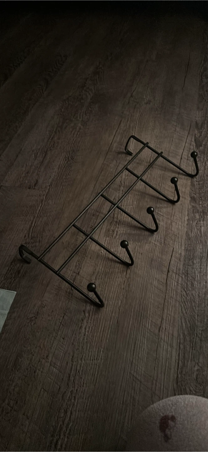 Over-the-Door Hook Rack - Black