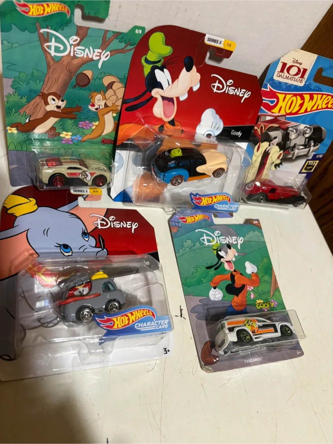 Hot Wheels Disney Character Cars - New in Package