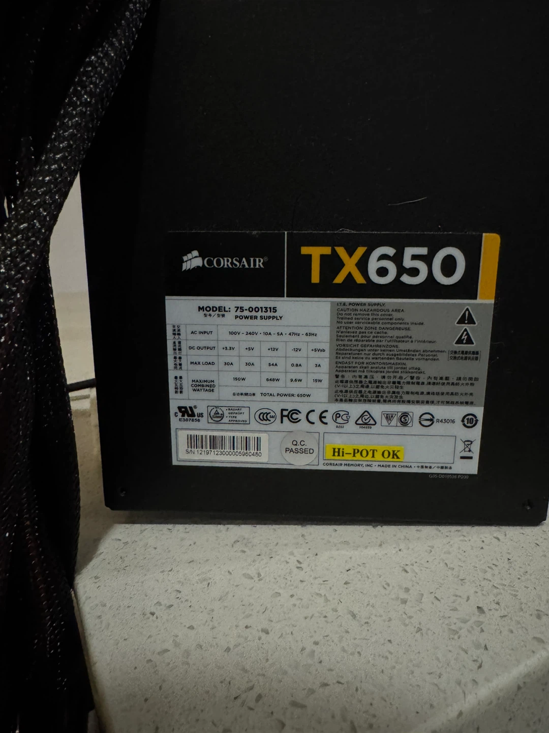 Corsair TX650 Power Supply - photo 2