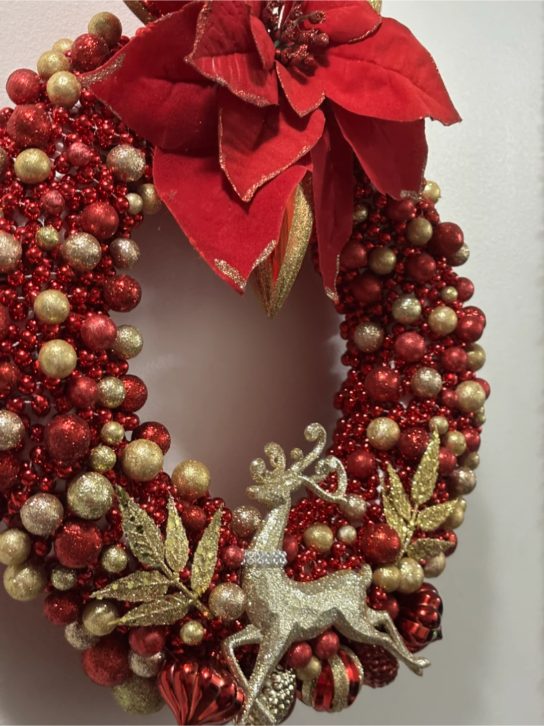 13” Christmas Wreath - Red and Gold - photo 5