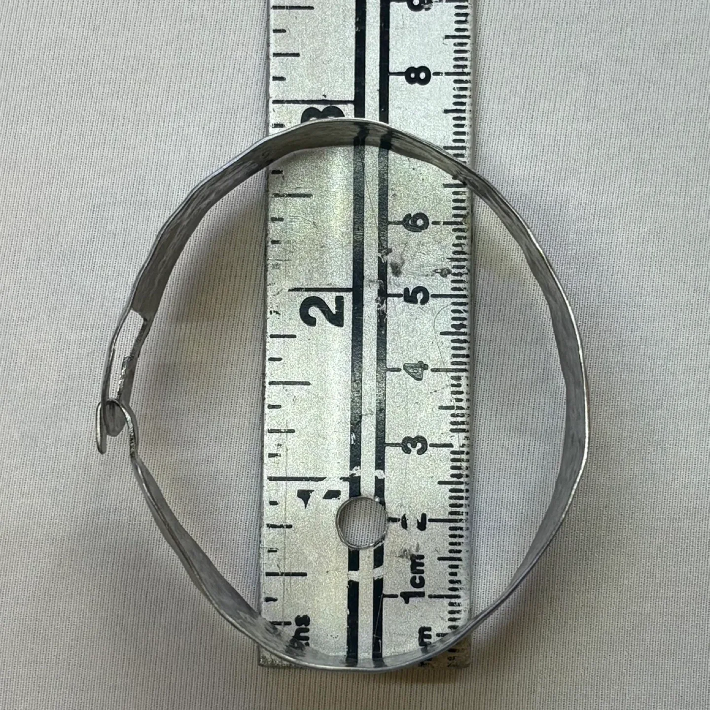 Handmade Hammered Silver Tone Cuff Bracelet image indicator(6)